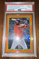 2020 Bowman Chrome Yordan Alvarez RC 1990 Orange Refractor 12/50 PSA9