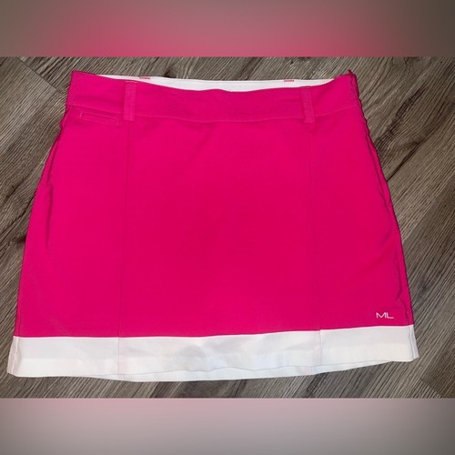 Maggie Lane Golf Skort Size 12 Hot pink with white