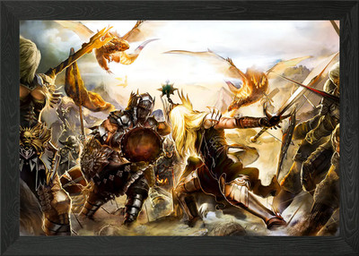 Guild Wars 2 gerahmtes Wandbild Poster Leinwanddruck Bild