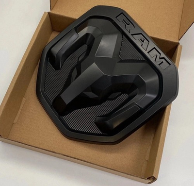 #ad OEM 2019 2023 Ram 1500 2500 3500 Head Logo Emblem Tailgate Matte Black 6.75quot; x 6 $89.99