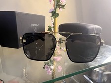 Maybach Uni-Sex CF58519 Square Rimless Sunglasses Gold Frame Gray Tinted UV400