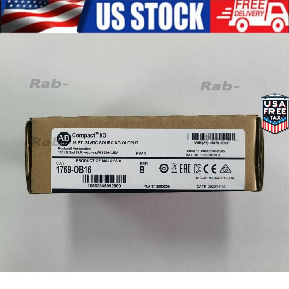 New Sealed AB 1769-OB16 CompactLogix 16 Pt 24VDC D/O Module 1769OB16 US Free Tax