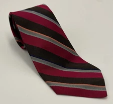 Brooks Brothers Men’s Vintage Silk Striped Neck Tie Red Brown
