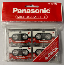 Panasonic Microcassette Tapes  RT-604MC 4 Pack New Sealed