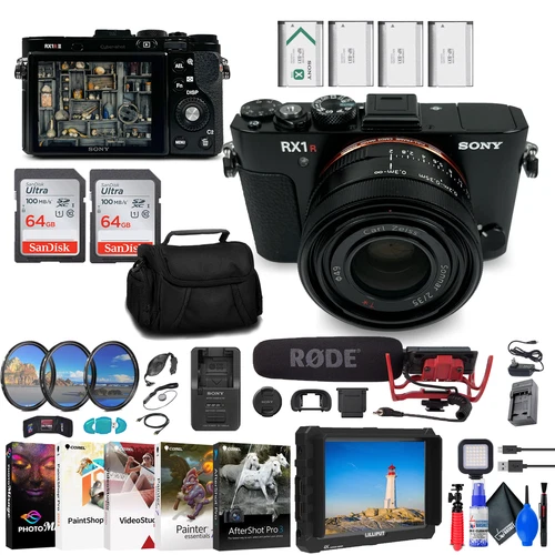 Sony Cyber-shot DSC-RX1R II Digital Camera + 4K Monitor + Rode VideoMic + More - Picture 1 of 8