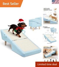 Dog Ramp for Small Dogs and Cats   2-in-1 Dog Ramp for Couch and Low Bed, 16....