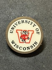 University Of Wisconsin 'Badgers' NCAA 3/4" Brass Stem Golf Marker - A Beauty 