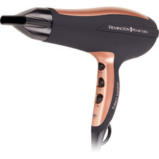 Remington Pro-Air Turbo Hair Dryer D5220AU, 2400W, Ceramic & Ionic, Black/Rose