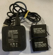 Power Battery 1480mAh 3.8V (2-Pack) and Triple Slot Charger for Insta360 ONE X