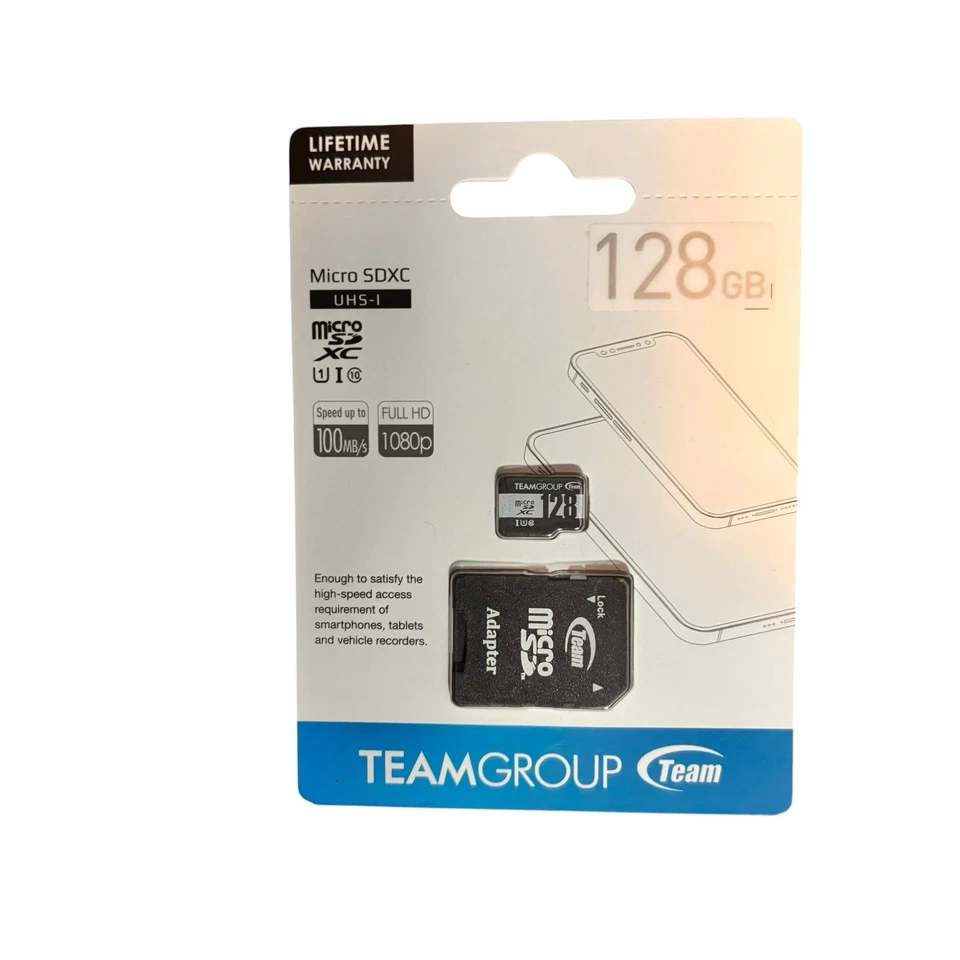 TEAMGROUP D700-W MSD 128 GB MicroSDHC UHS-I Memory Card - Image 2 of 3