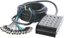 On-Stage 12 x 4 XLR Snake, Black, 50 Foot SNK12450V2 