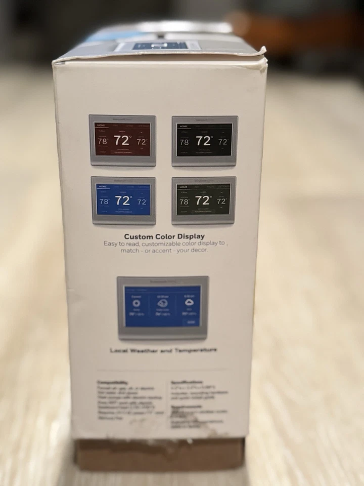 Termostato de color inteligente Honeywell Home SELLADO DE FÁBRICA + 2 sensores de habitación inteligentes  Foto 3 de 4