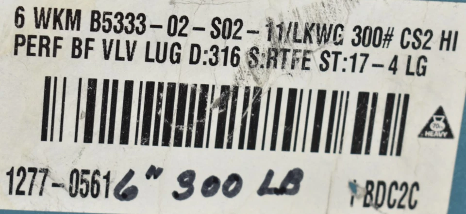Cameron Dynatorque 6" WKM Dynacentric Butterfly Valve B5333-02-S02-11/LKWG - Image 3 of 4