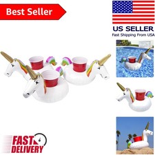 Magical Inflatable Drink Holders - Unicorn, Flamingo Palm Tree Pack of 3