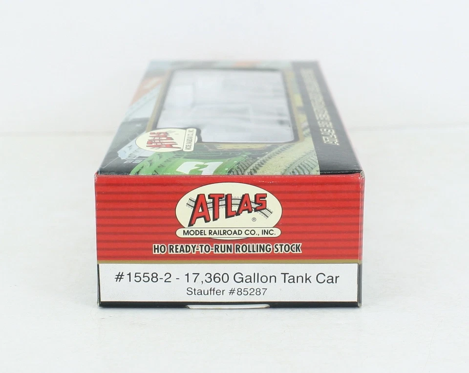 HO Atlas 1558-2 Stauffer Chemicals 17,360 Gal. Tank Car NOS ACFX 85287 - Image 2 of 2