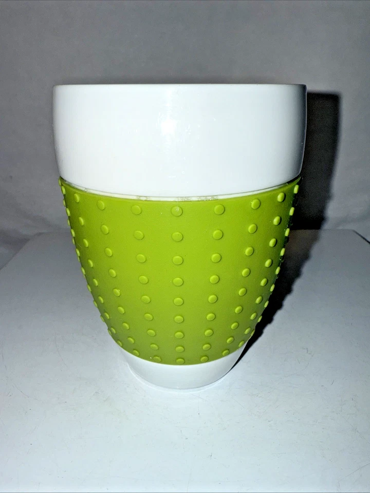 Taza alta de porcelana Bodum Pavina vaso de silicona verde 14 oz SUIZA Foto 3 de 4