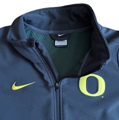 Nike Oregon Ducks Gray Full Zip Athletic Sportswear Jacket O Logo Men's Size L