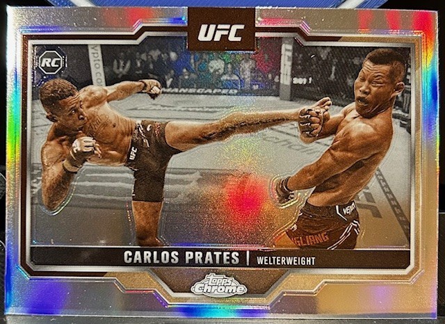 2025 Topps Chrome UFC - Carlos Prates #40 Sepia Refractor (RC)