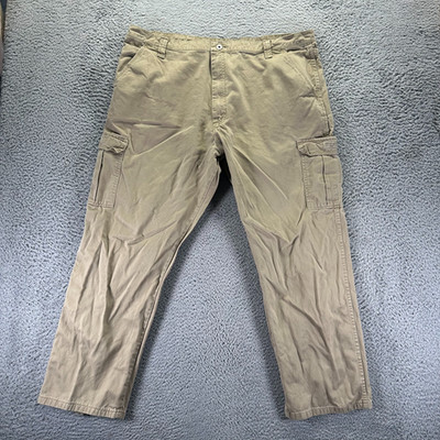 Wrangler Legacy Pant Mens 42x30 Beige Cotton Cargo Straight Leg Utility Workwear