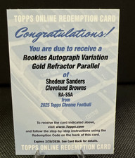 2025 Topps Chrome Shedeur Sanders RC Gold Refractor /50 Redemption