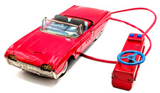 Vintage Yonezawa Tin Toy Ford Thunderbird RC Convertible Car Japan Working