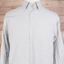 Charles Tyrwhitt Dress Shirt Mens 18 36/37 Classic Fit White Check Non-Iron