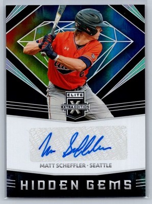 Matt Scheffler 2020 Elite Extra #HG-MS Hidden Gems Black Autograph