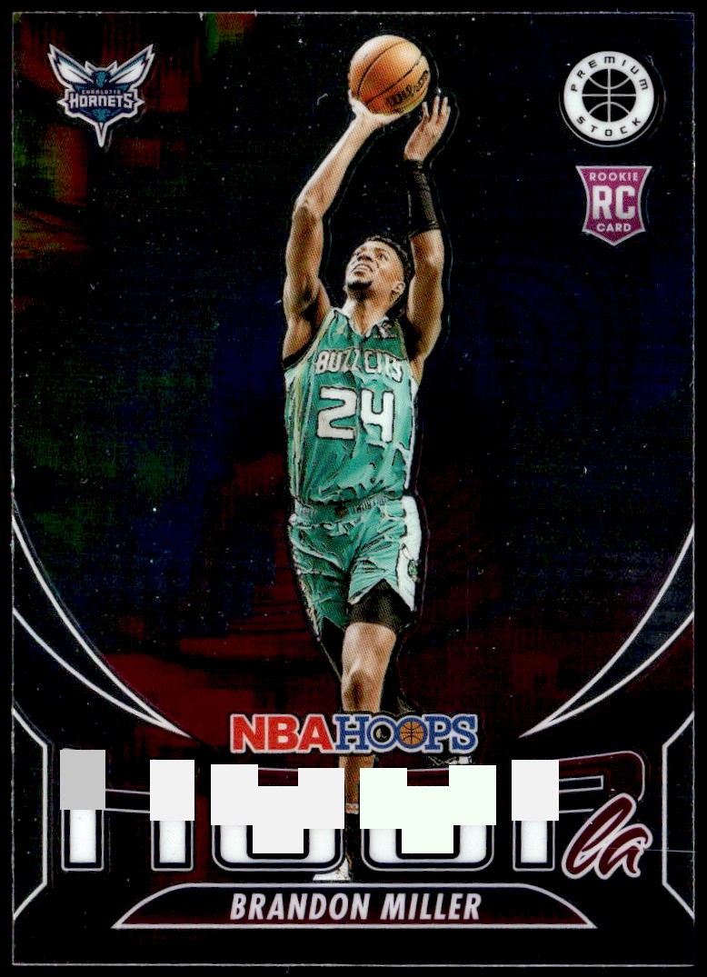 2023-24 Hoops Premium Stock #3 Brandon Miller Hoopla Rookie E1