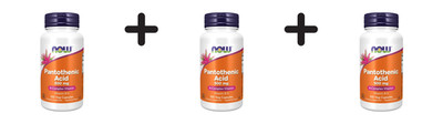 3 x Now Foods Pantothenic Acid 500mg (100 vcaps) (116,32 EUR/kg)
