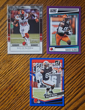 David Njoku -2017 Playoff Kickoff #/299 RC 256 +2023 Donruss Blue No.70 +Purple