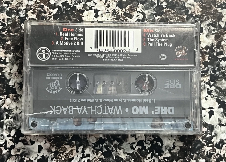 Dre-Mo - Watch Ya Back Cassette Tape SEALED RARE Richmond G-Funk SMG Deadeye Rec - Image 2 of 2