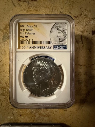 2021 Peace Dollar High Relief NGC MS70 First Releases  100th Anniversary