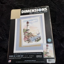 Dimensions Dawn of a New Day 35068 Lighthouse Counted Cross Kit 10" x 14"