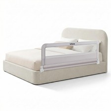 INFANS Bed Rail for Toddlers, 59" Swing Down Foldable Safety Guard Breathab...