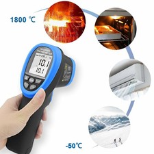 Infrared Thermometer Digital Pyrometer IR Laser Non Contact Temperature 1800°C