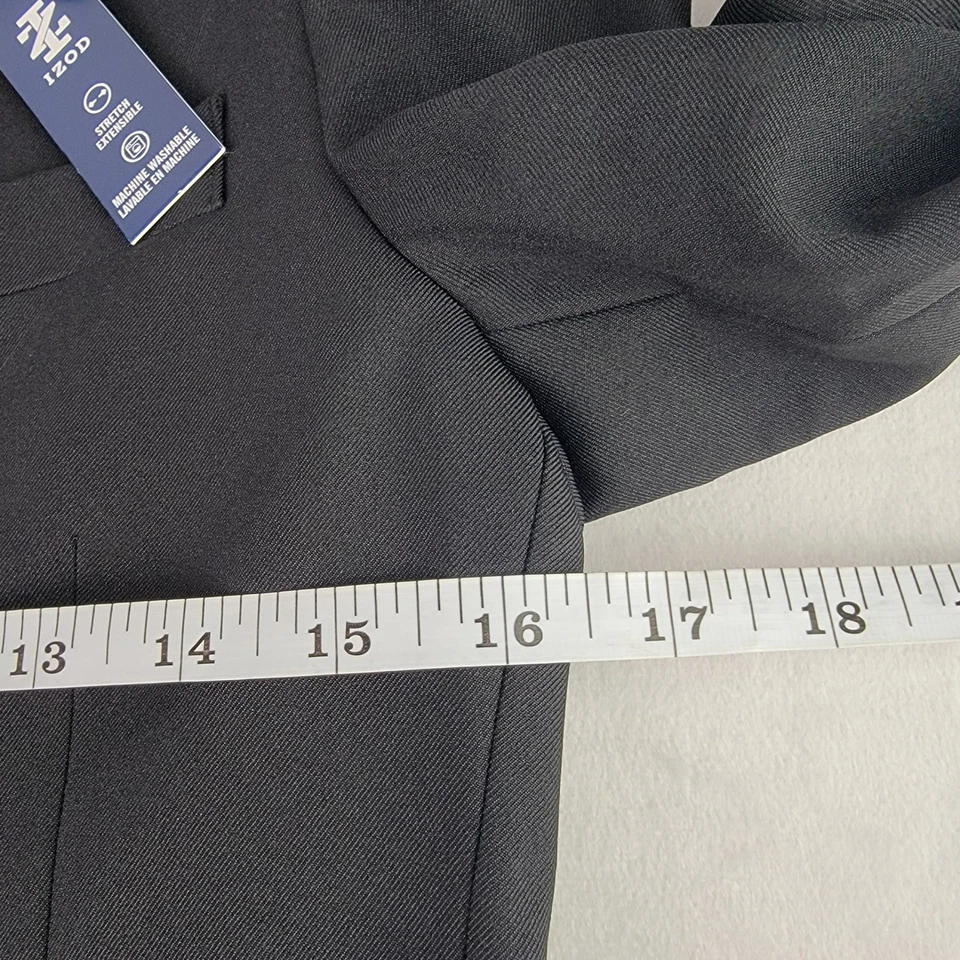 Chaqueta Blazer IZOD Niños Talla 12 Negra Elástica Lavable a Máquina Formal NUEVA Foto 4 de 4