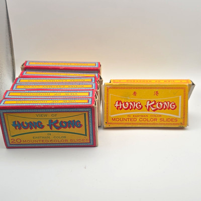 Eastman Color 35mm Mounted Color Film Slides 8 Boxes - Hong Kong & Kowloon Etc