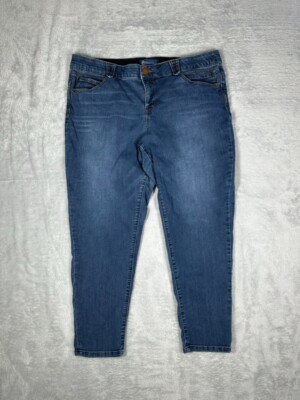 Democracy Jeans Womens 20 W AB Solution Skinny Stretch Blue