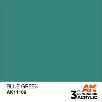 AK INTERACTIVE 11169 3GA BLUE-GREEN (STANDARD) 17ml (3GEN Acrylic Paint)