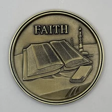 Batesville Faith Brass Casket Memorial Magnetic Medallion Funeral Plaque