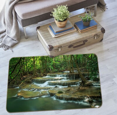3D Forest Trees River NAO5623 Game Rug Mat Elegant Photo Carpet Mat Fay