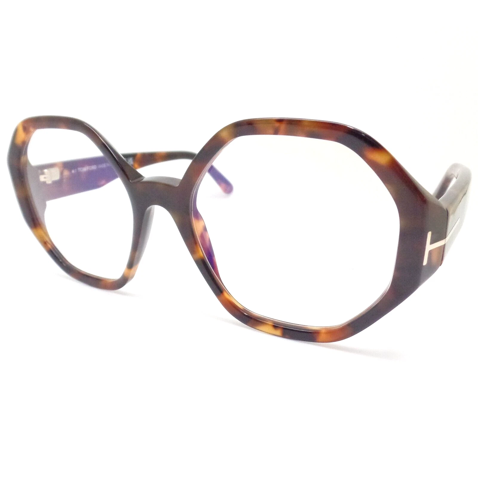 Tom Ford TF 5967 b 052 Dark Havana 53mm Blue Block New Authentic Frames
