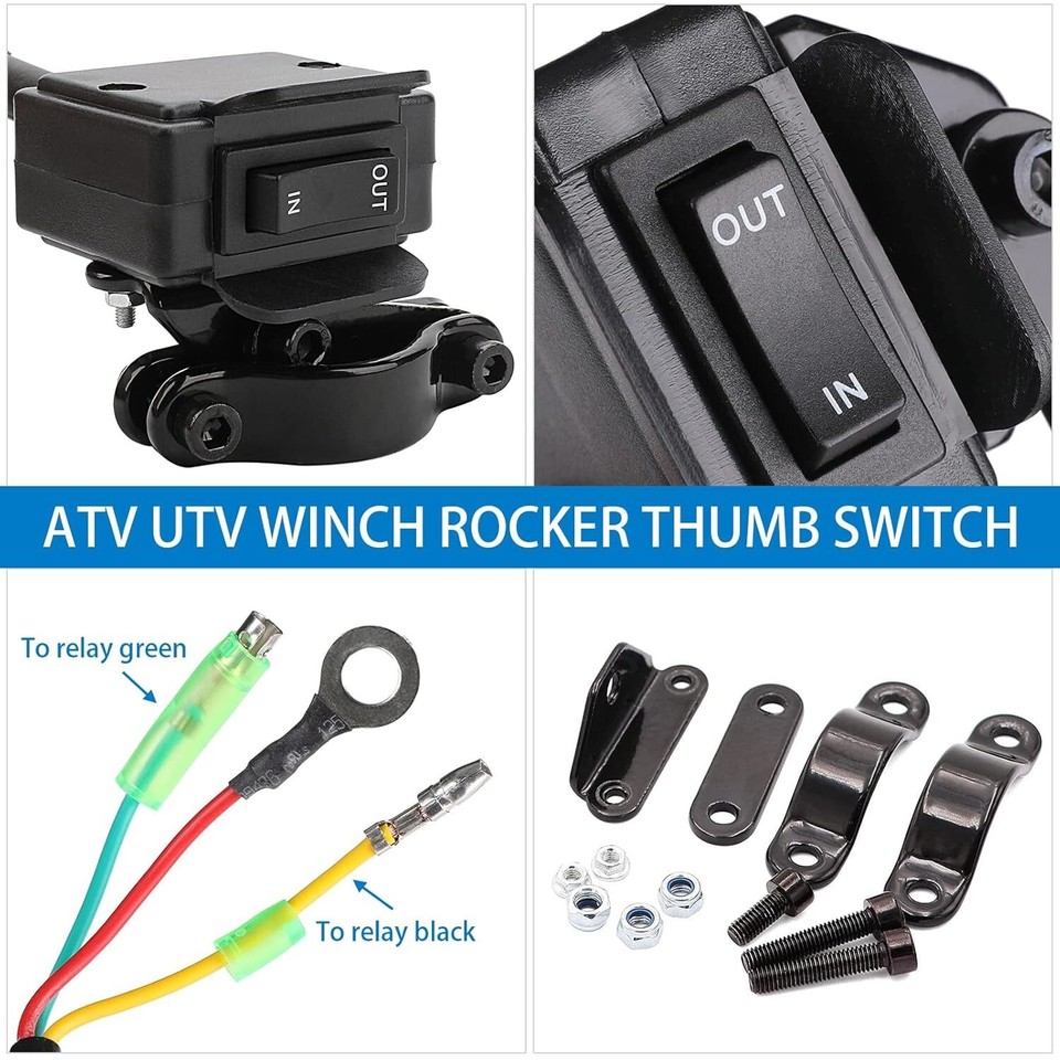 Weatherproof ATV UTV Winch Switch Replacement Kit with Easy