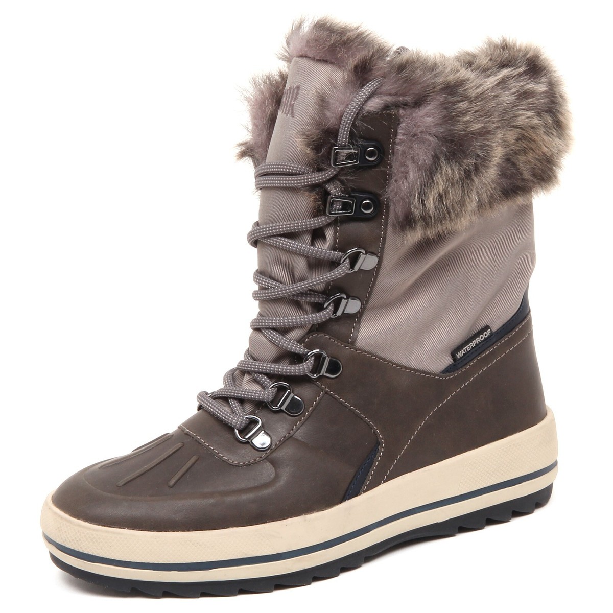 D8498 (without box) stivale donna DOPO-SCI COUGAR VIPER brown/taupe boot  woman