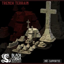 Trench Crusade Terrain Bundle - Bunker - Brutal Cross - Scatter Terrain