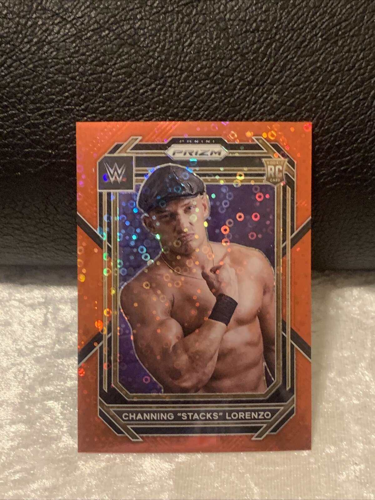 2023 PANINI PRIZM WWE CHANNING “STACKS” LORENZO #113 RC UNDER CARD RED PRIZM /99