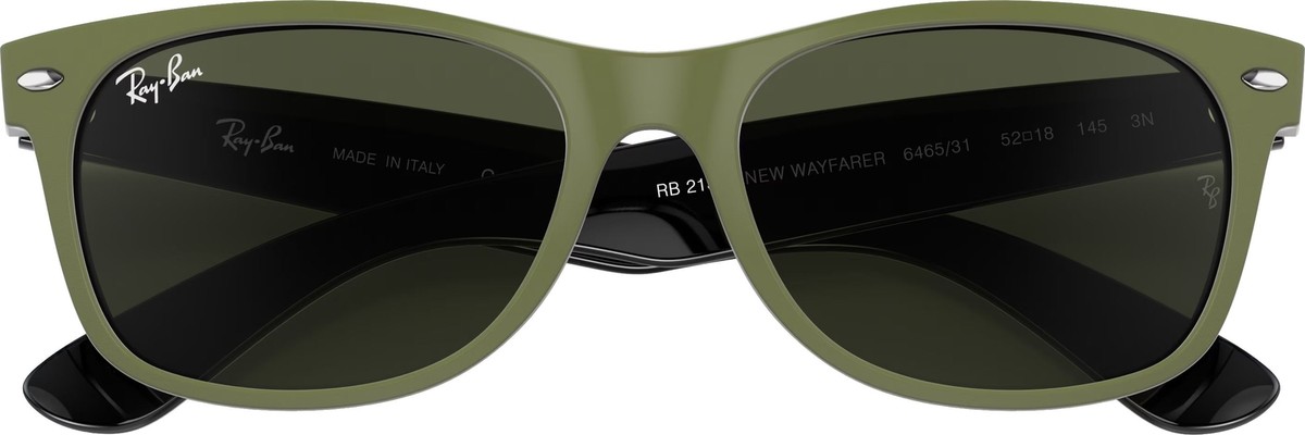 【新品未開封】Ray-Ban  WAYFARER グリーンレンズ M Ray-Ban New Wayfarer Sunglasses, Green Frame, G-15 Green Lens