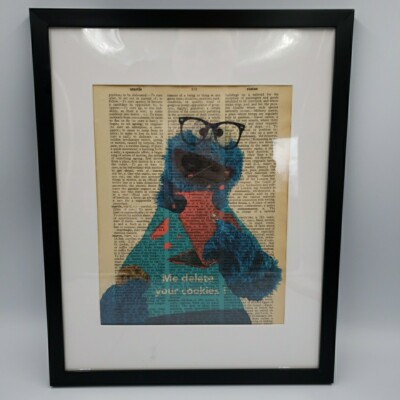 Computer Cookie Framed Graphic Pop Art Graffiti Print Artnwordz Dictionary Page
