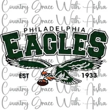 Sublimation Transfer Eagles Football Ready To Press Heat Transfer
