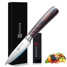 Paring Knife 3.5 Inch Fruit Knife High Carbon 5Cr15Mov Stainless Steel Forged...
